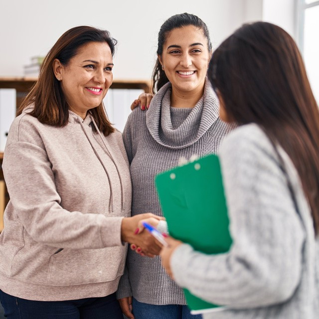 A group of women talking